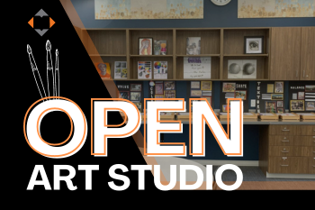 Sign that reads "Open Art Studio"